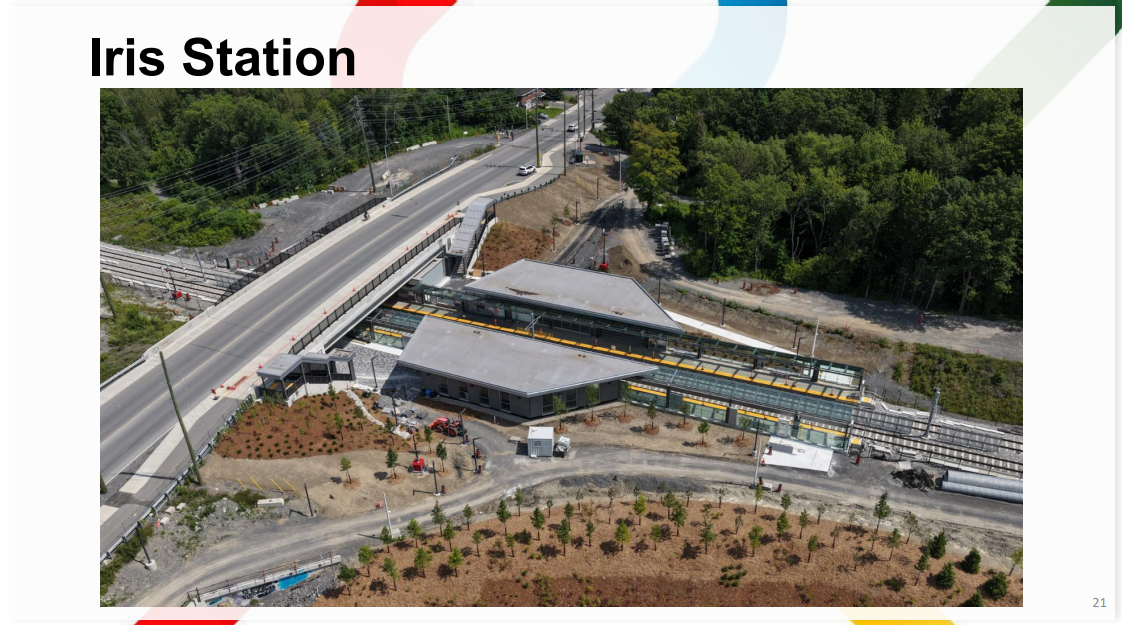 Photo of Iris station, including trees!